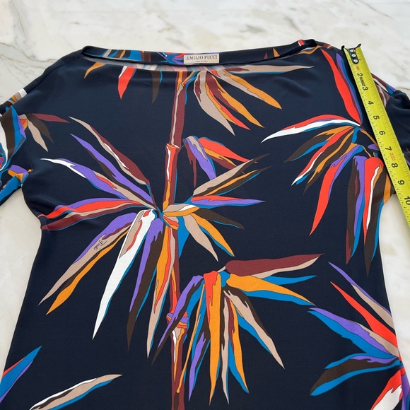EMILIO PUCCI BLACK MULTI BAMBOO DRESS MODEL 71RL51 SIZE IT 44 / US 10 NWOTS! - Picture 13 of 17